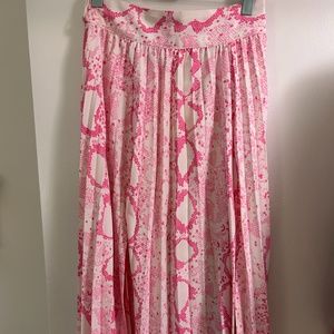 Pink & White Snakeskin maxi skirt